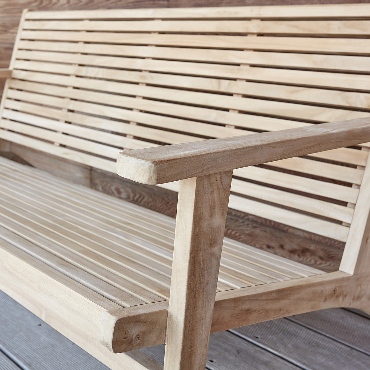 MALTE - Panchina in teak massello 160 cm