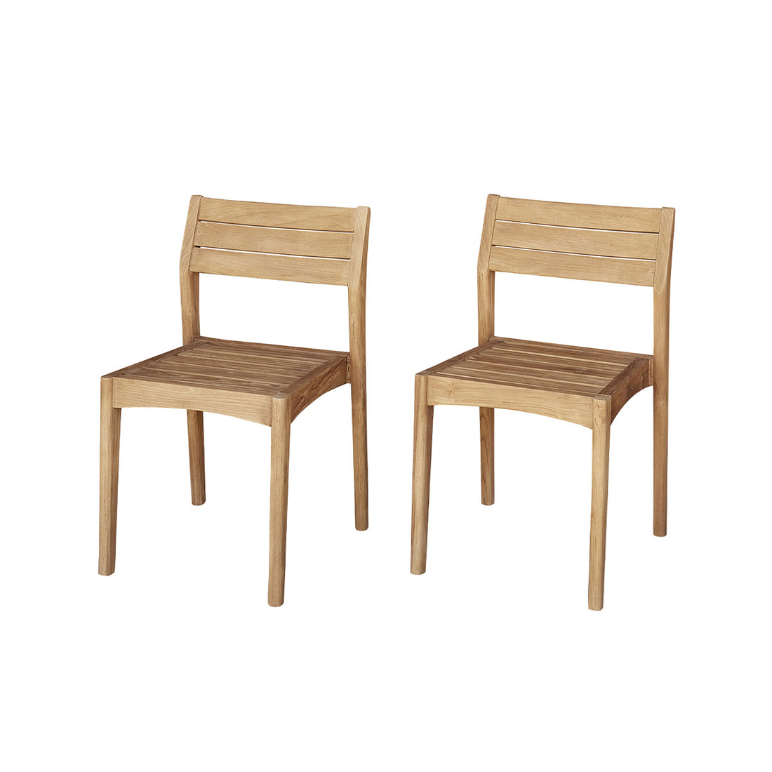 HORTENSE - Sedia da giardino in teak riciclato (set di 2)