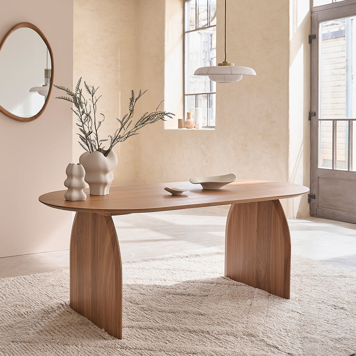 LÉONIE - Tavolo in teak massello 6/8 pers.