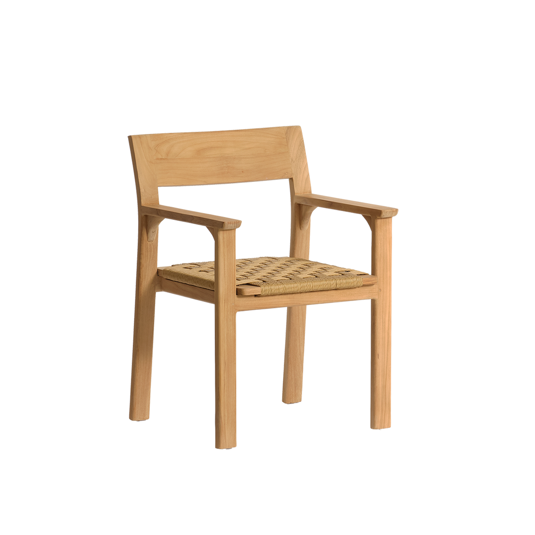 PIANA - Poltrona da giardino in teak massiccio e rattan