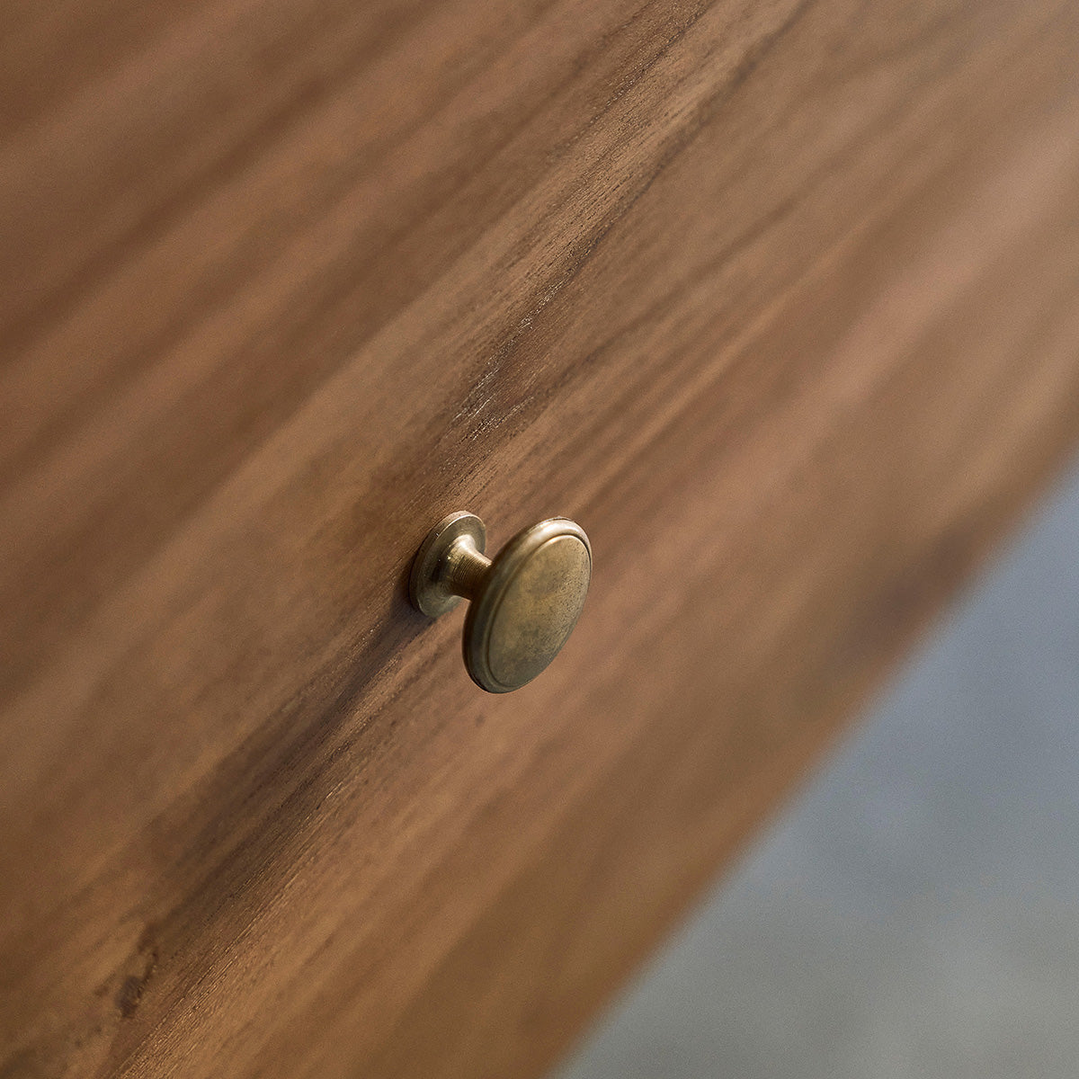 SERENE - Panchina in teak massello e tessuto bouclé 120 cm