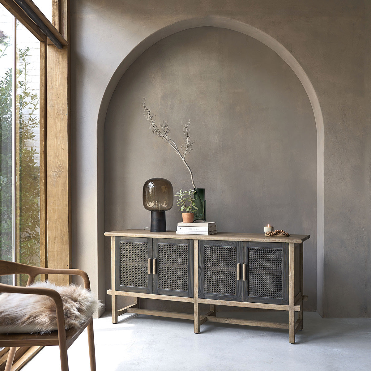 JUNKO - Credenza in legno massello riciclato 173 cm