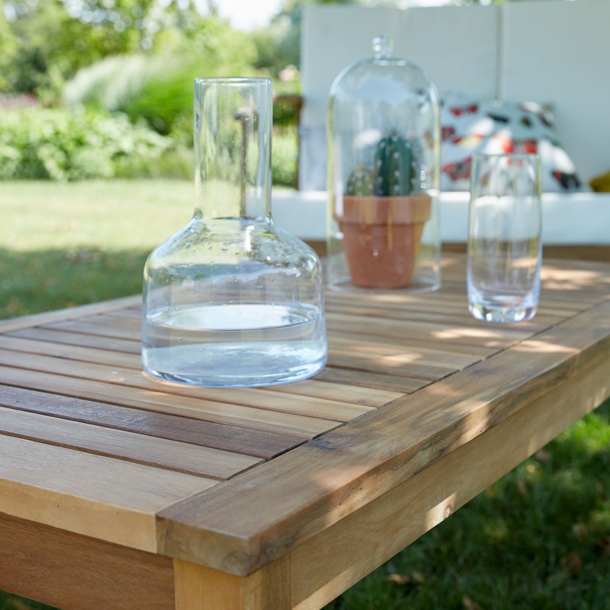 HANOÏ - Set di mobili da giardino in legno di acacia massello 4 pers.