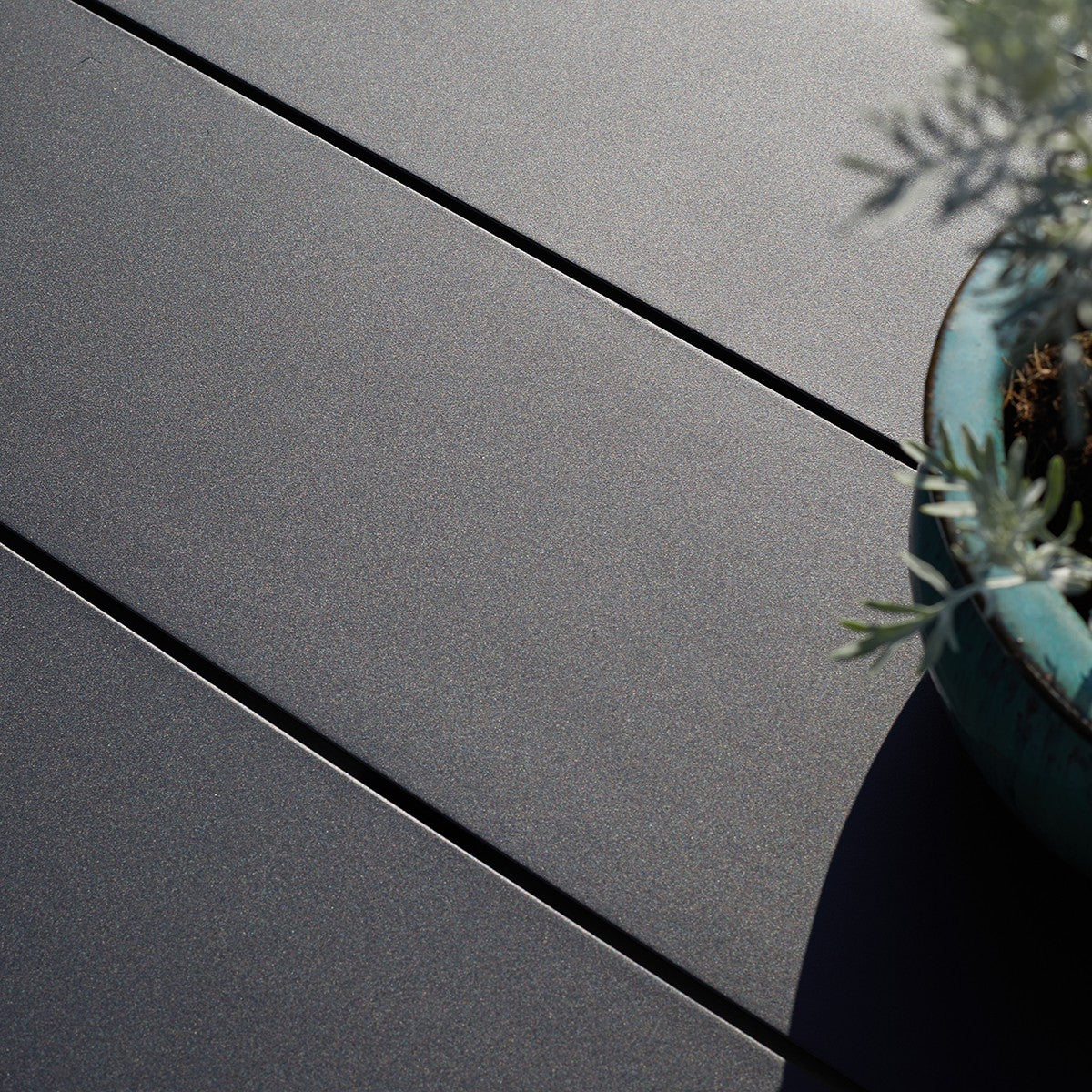 IBIZA - Set di mobili da giardino in alluminio e textilene nero 6 pers.