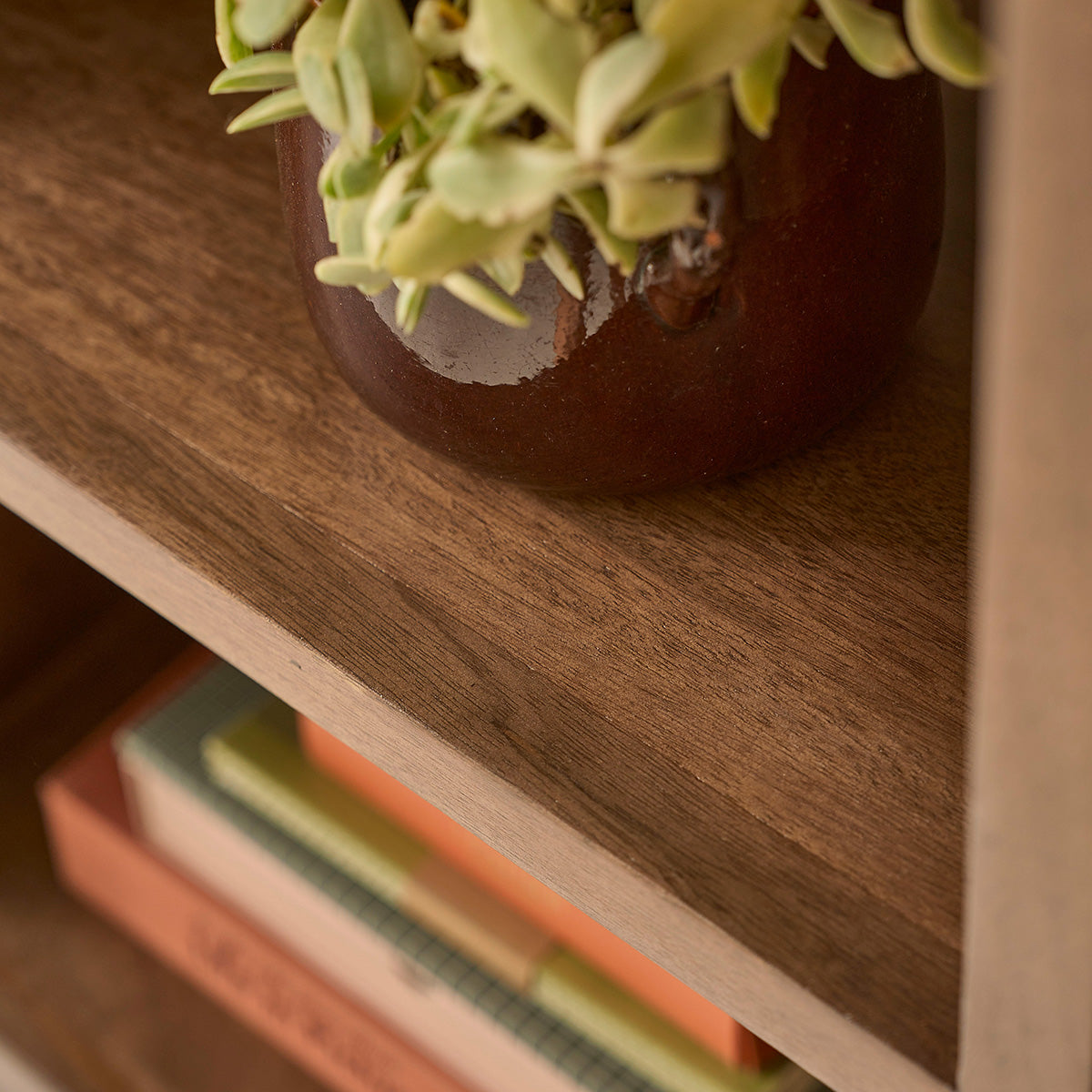NOVA - Libreria in legno massello di mango, 118 cm