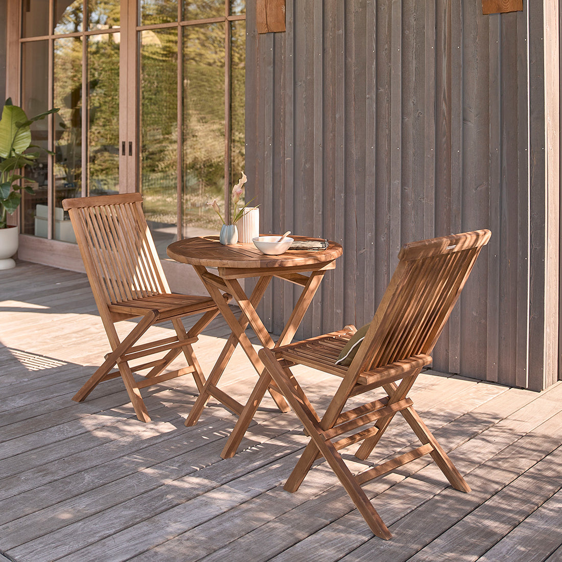 BALI - Set di mobili da giardino in teak massello oliato 2/4 pers.