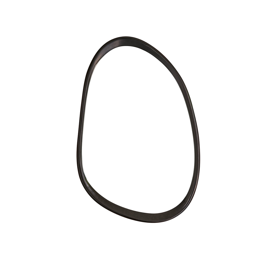 THELMA - Specchio organico in legno di mindi nero 90x60 cm