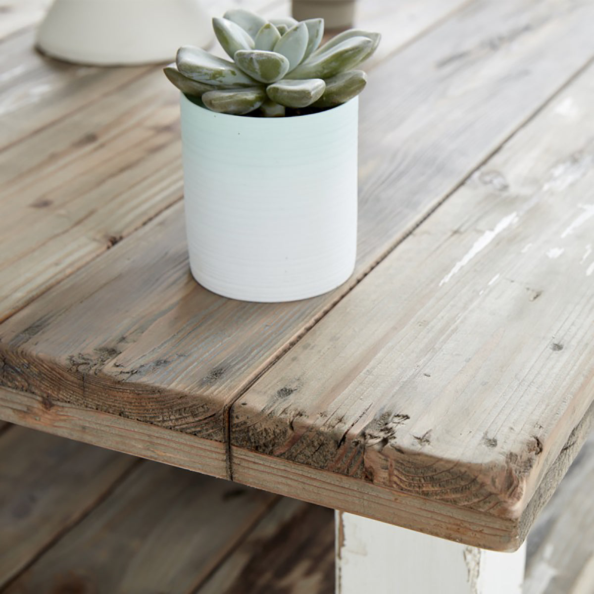 ATLANTIC - Tavolino in legno massello riciclato 140 cm