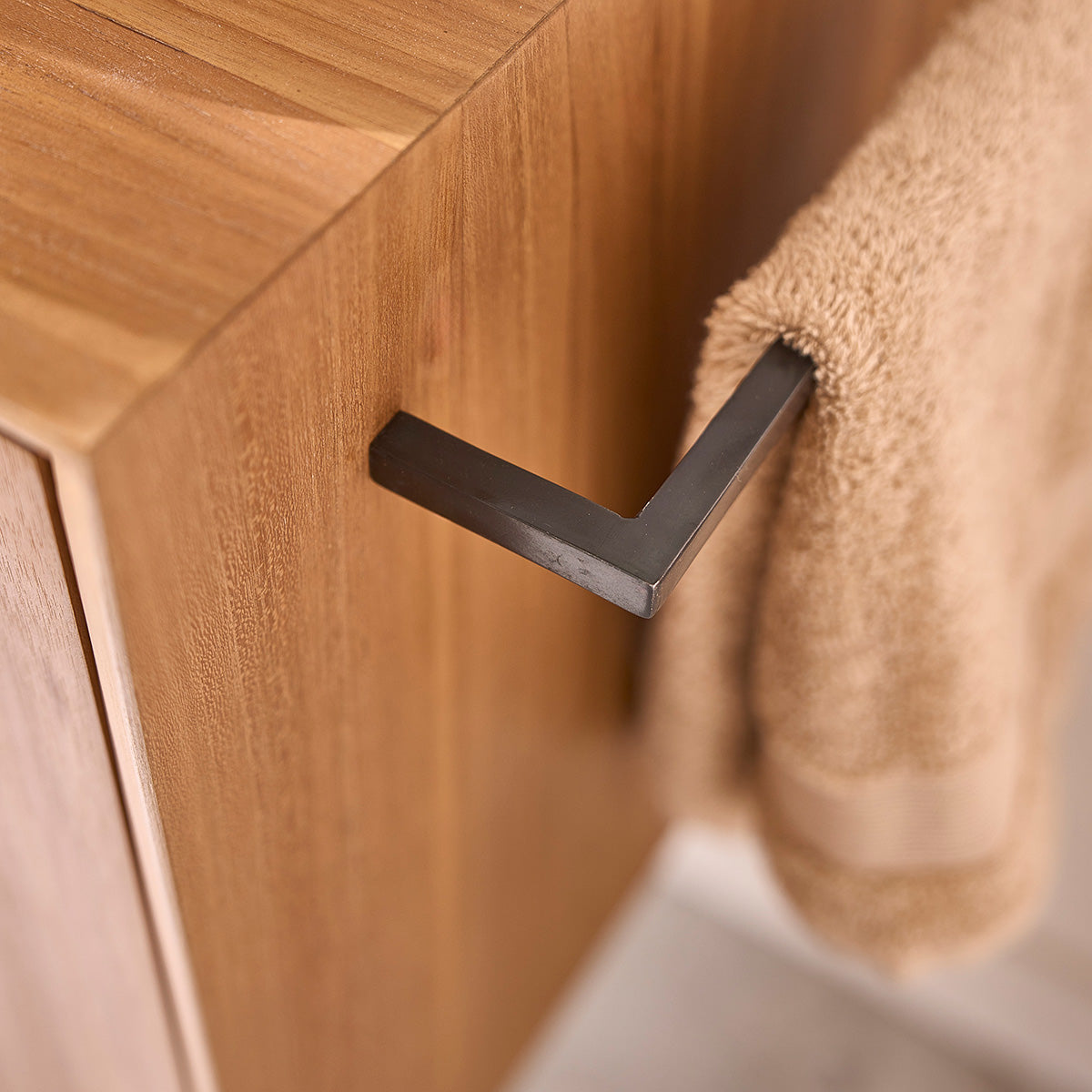 GUSTAVE - Lavabo sospeso in teak massello 35 cm