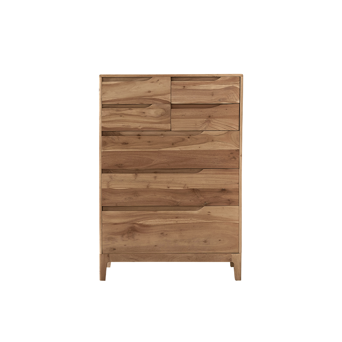 SAMSO - Comò in acacia massiccia da 80 cm