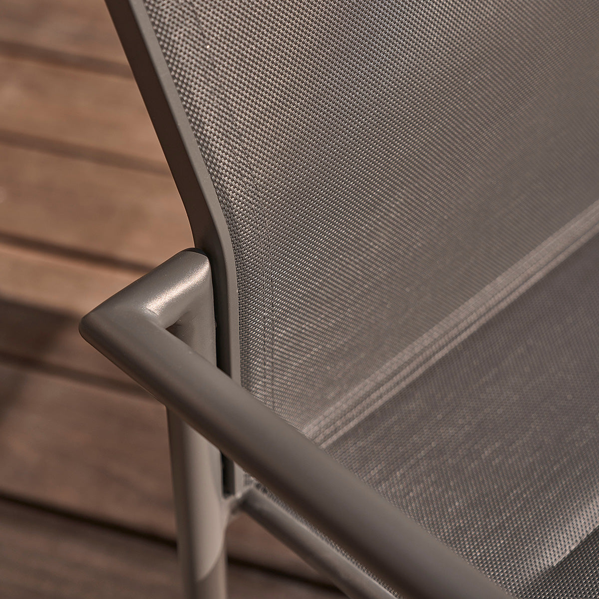 LAGON - Salotto da giardino allungabile in alluminio grigio 6/8 pers.