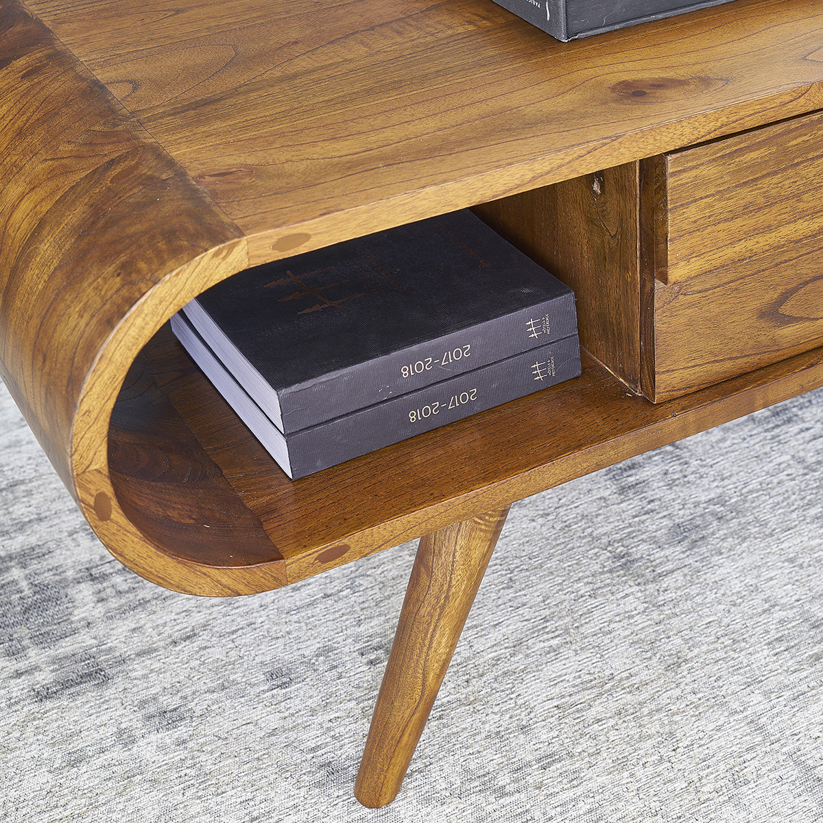 APOLLINE - Tavolino in mindi massello da 120 cm