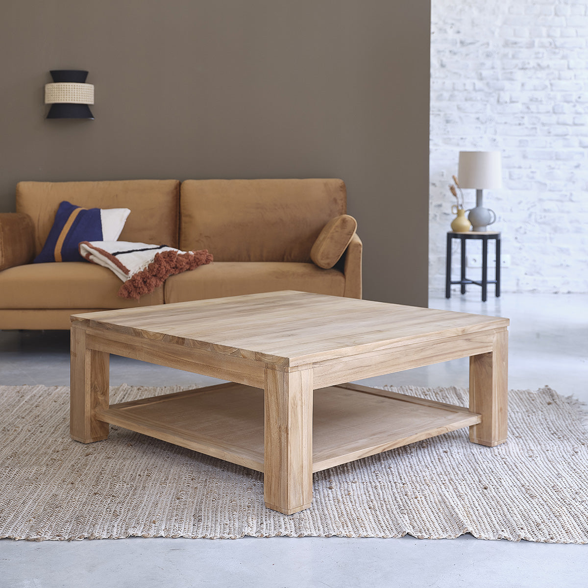 BOSTON - Tavolino in teak massello da 100 cm