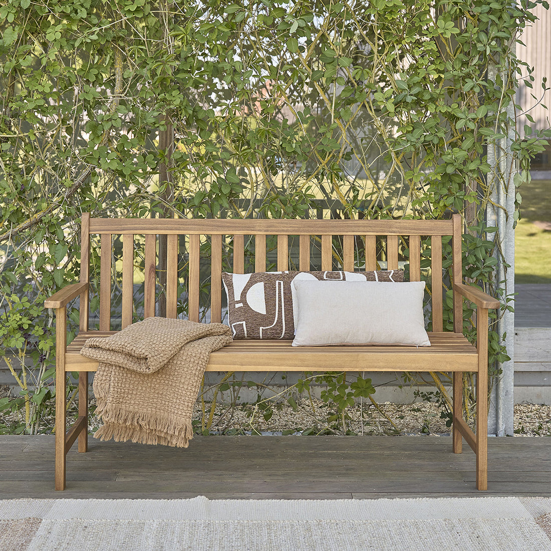 HANOÏ - Panchina da giardino in acacia massello 150 cm