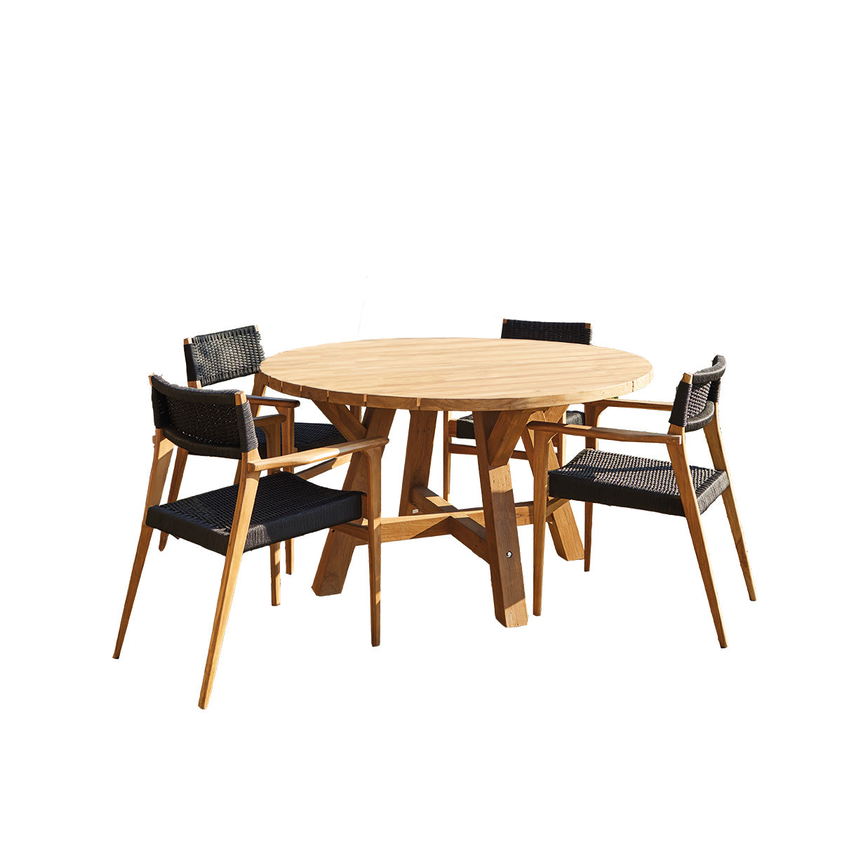 ESTHER - Set di mobili da giardino in teak riciclato 4 pers.