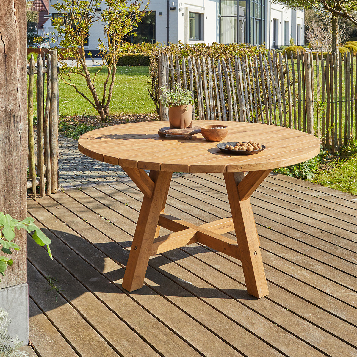 ESTHER - Set di mobili da giardino in teak riciclato 4 pers.