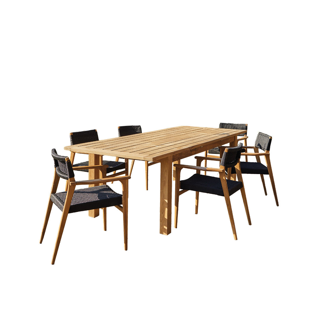 ESTHER - Set di mobili da giardino in teak riciclato 6 pers.