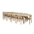 Set di mobili da giardino con tavolo allungabile in teak riciclato 10/12 pers.