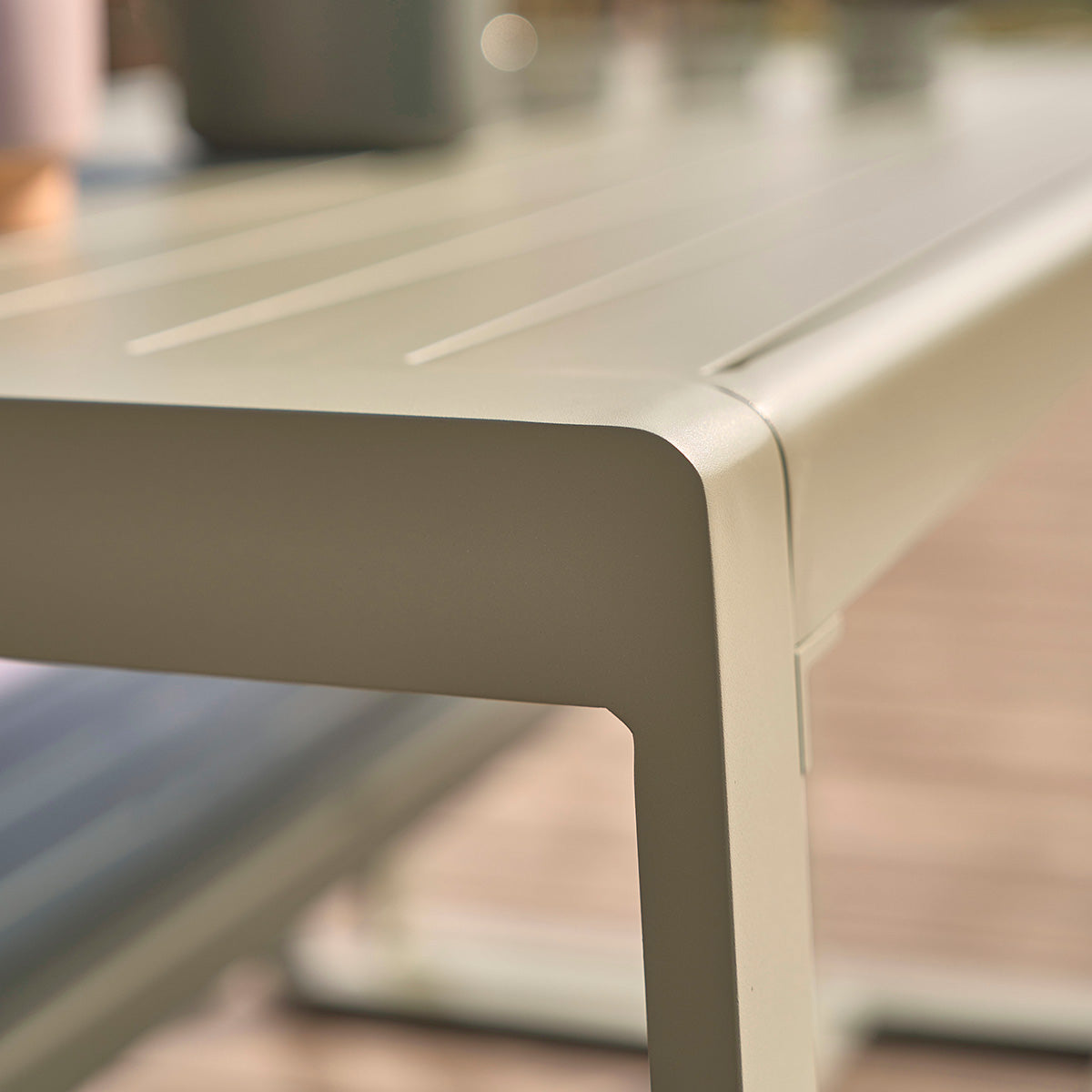 SÉLÈNE - Salotto da giardino in alluminio verde 4/6 pers.