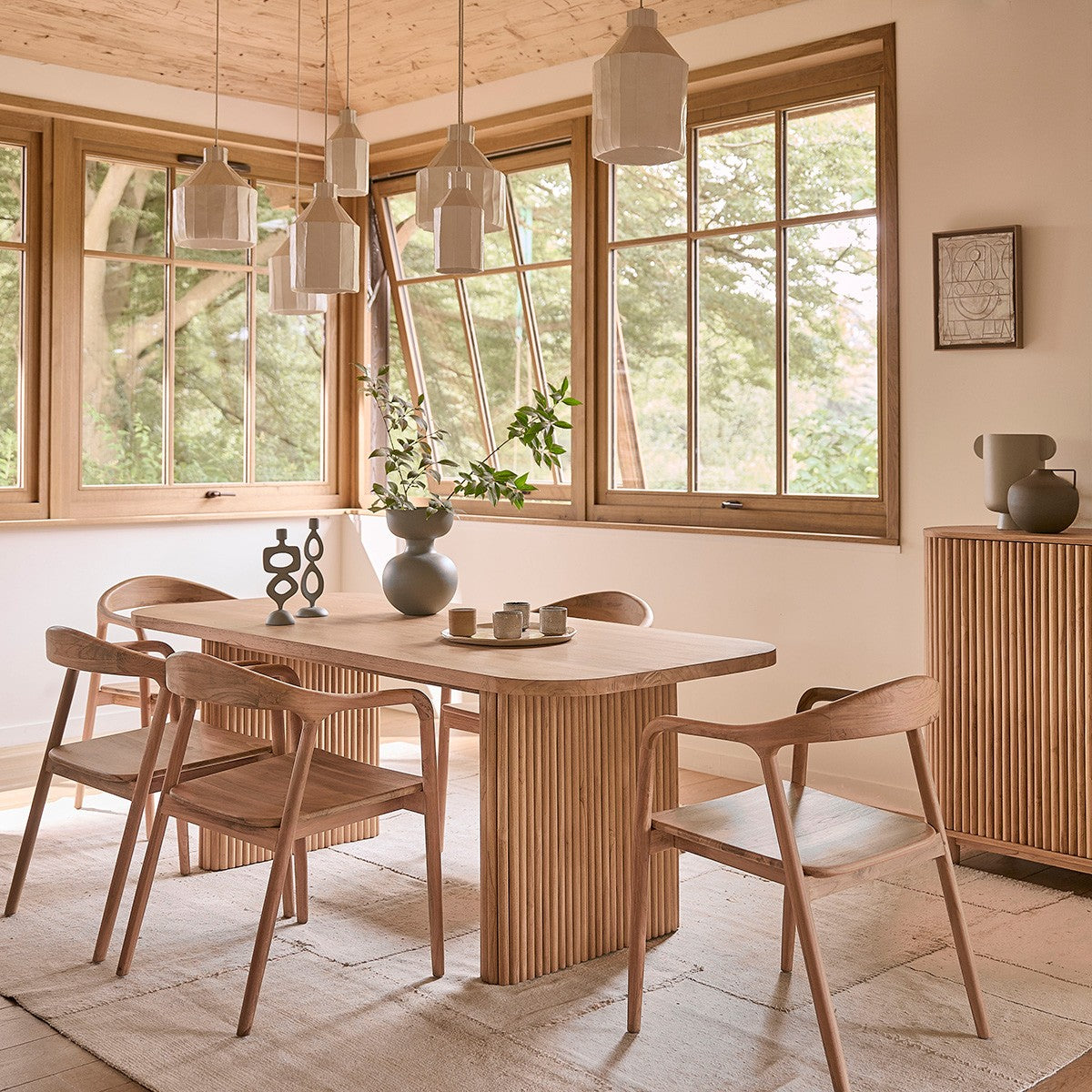 AMBRE - Sedia in teak massello