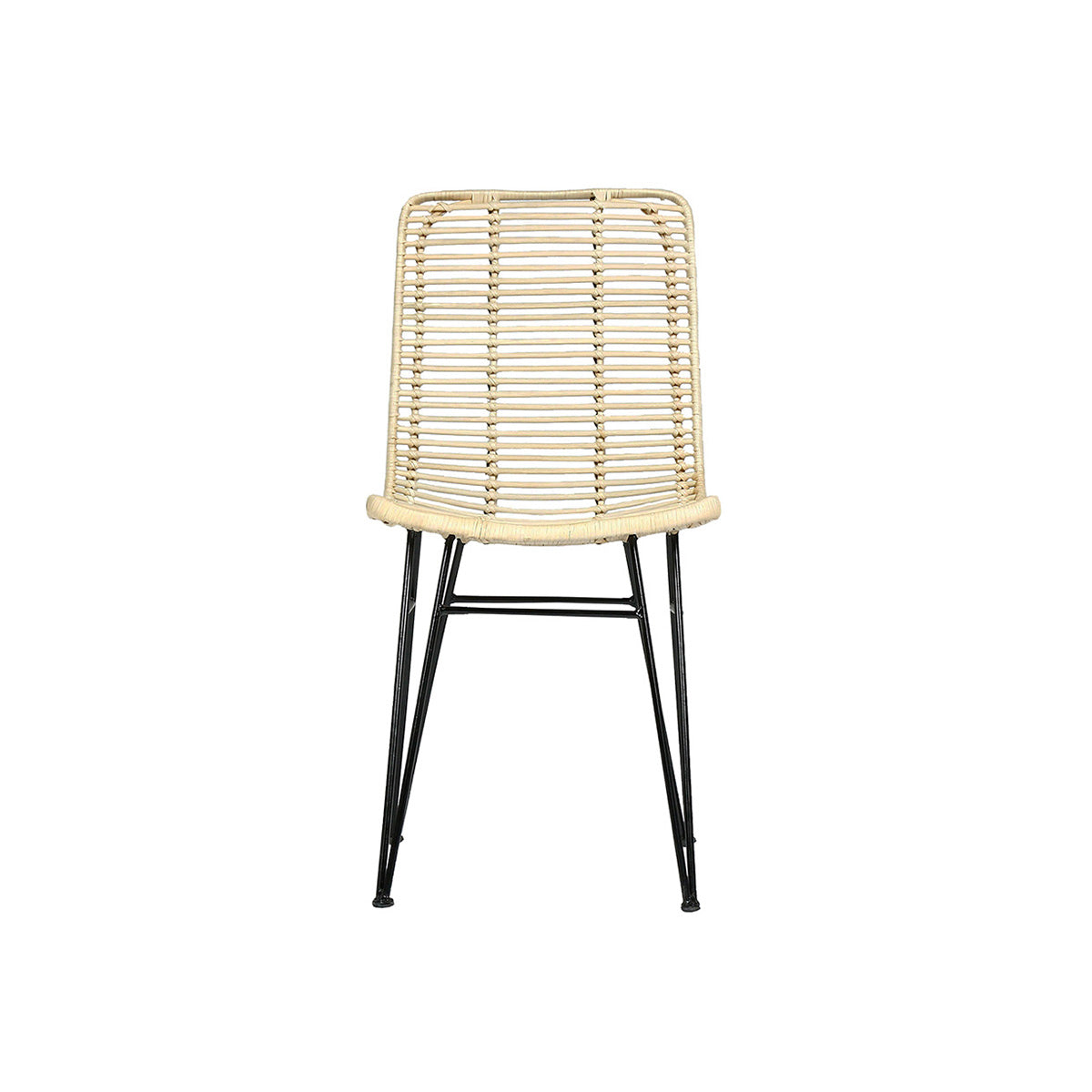 BOHEMA - Sedia in rattan e metallo