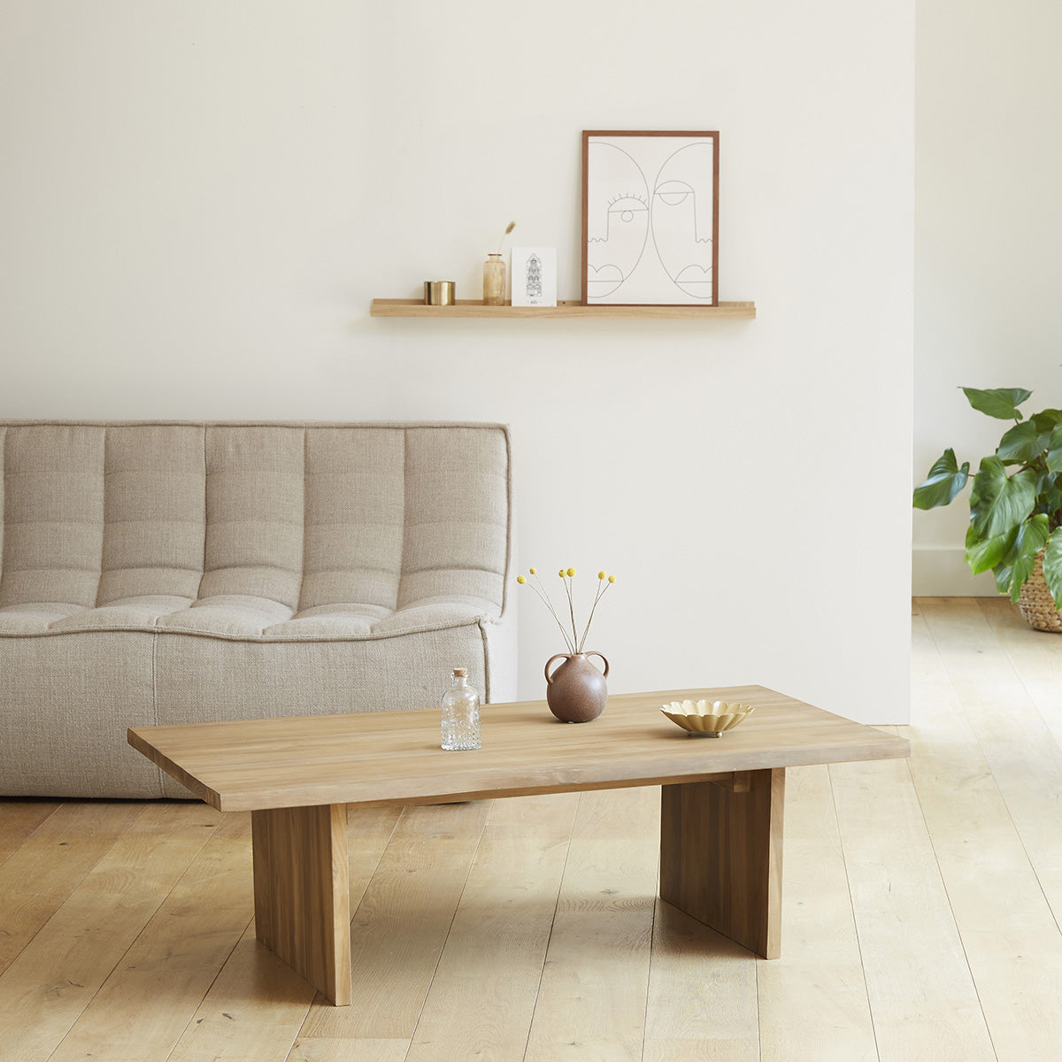BOSTON - Tavolino in teak massello da 120 cm