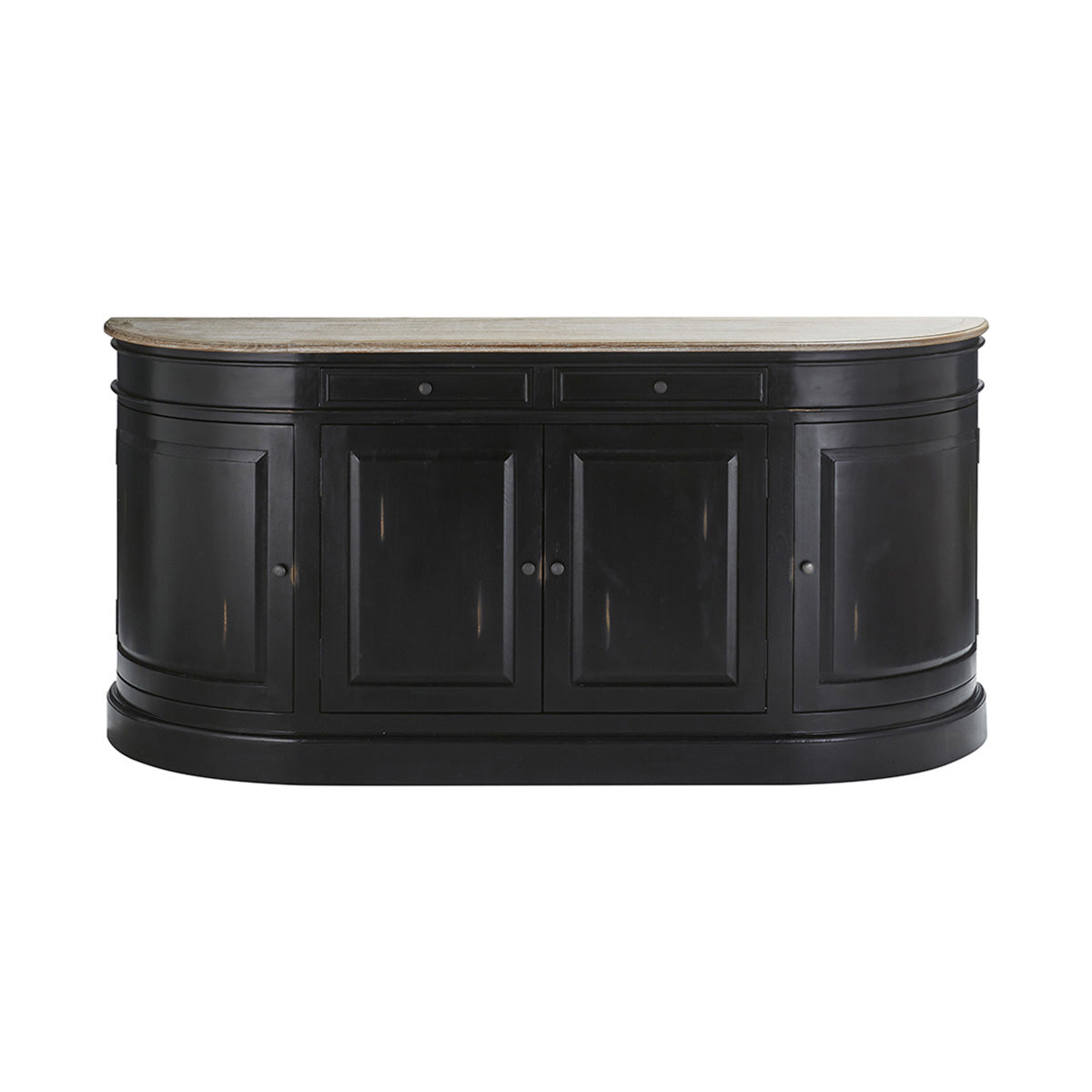 LONDRES - Credenza in mogano e teak massello 180 cm nero