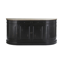 Credenza in mogano e teak massello 180 cm nero