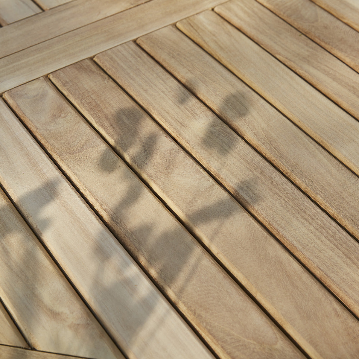 MIDLAND - Set di mobili da giardino in teak con tavolo allungabile per 4/6 pers.