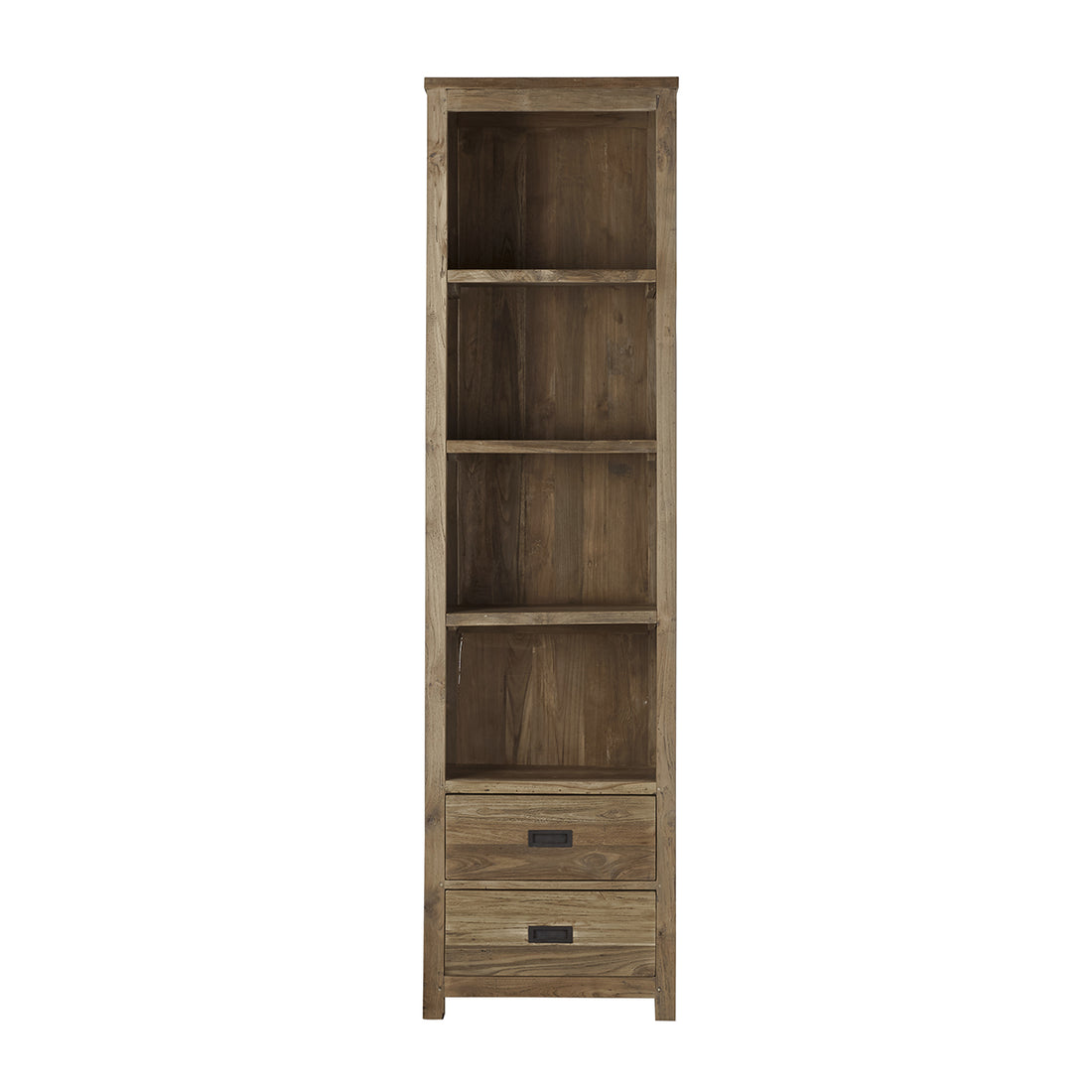 Collezione Cargo in legno massello - Libreria alta in teak massello riciclato, H 220 cm