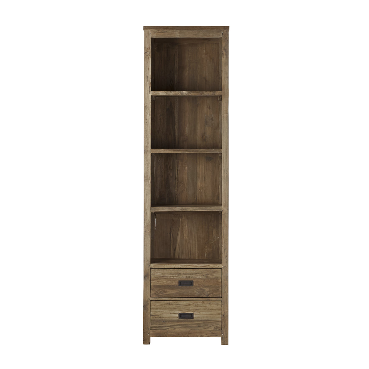 Collezione Cargo in legno massello - Libreria alta in teak massello riciclato, H 220 cm