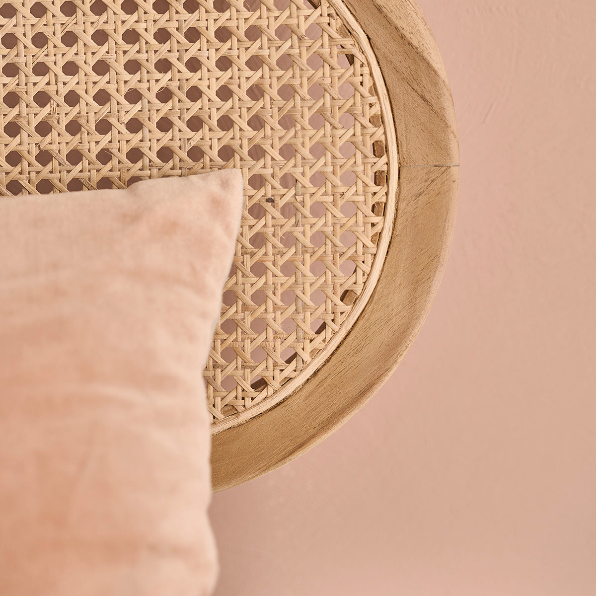 LOÉ - Panchina in teak massello e midollino 120 cm