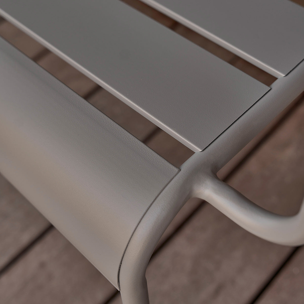 ZÉPHIR - Panca in alluminio grigio 118 cm
