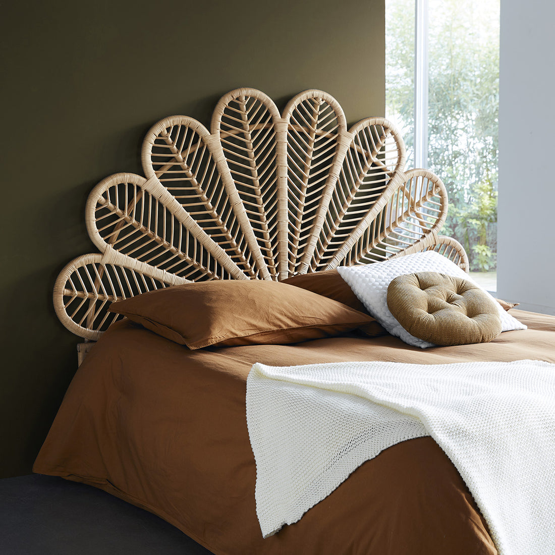 COLETTE - Testiera in rattan 160 cm