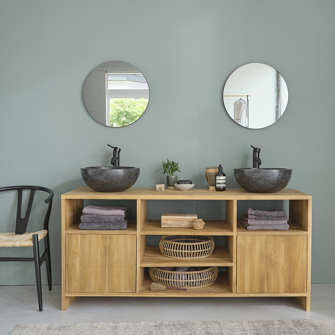 NOA - Mobiletto in teak massello 160 cm