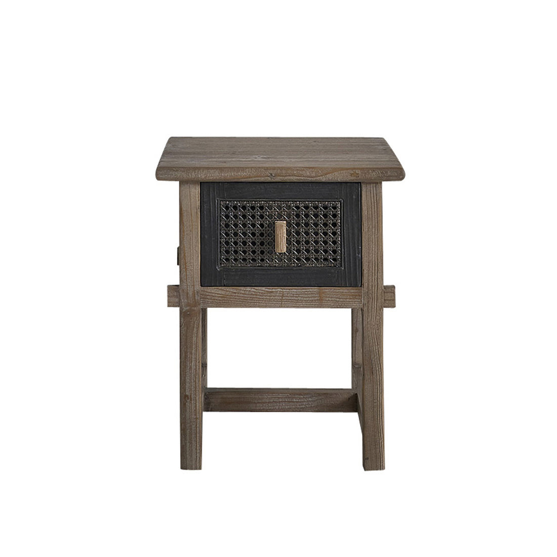 JUNKO - Comodino in legno massello riciclato 45 cm