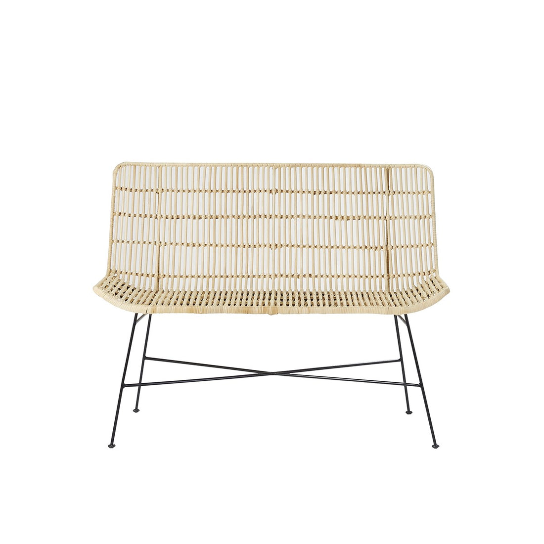 BOHEMA - Divano in rattan e metallo 120