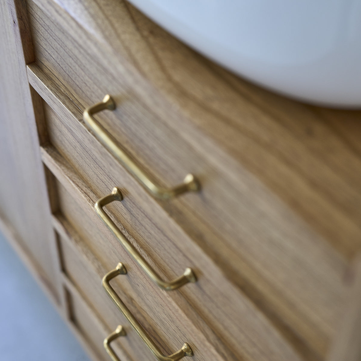 FIFTIES - Mobile per lavabo in mindi massello 135 cm