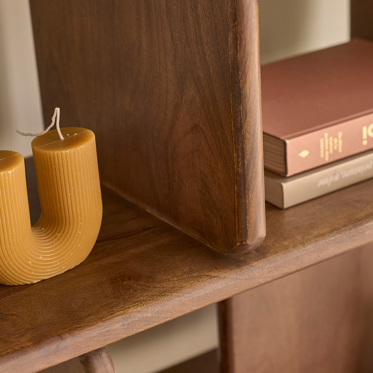 CLEO - Libreria in legno massello di mango, 106 cm