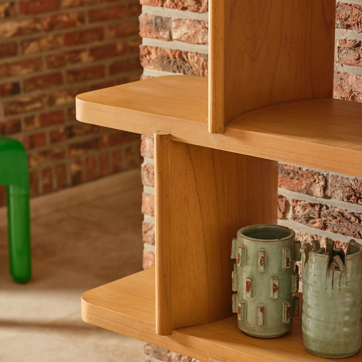 OTTO - Libreria in legno di mindi naturale, 160 cm