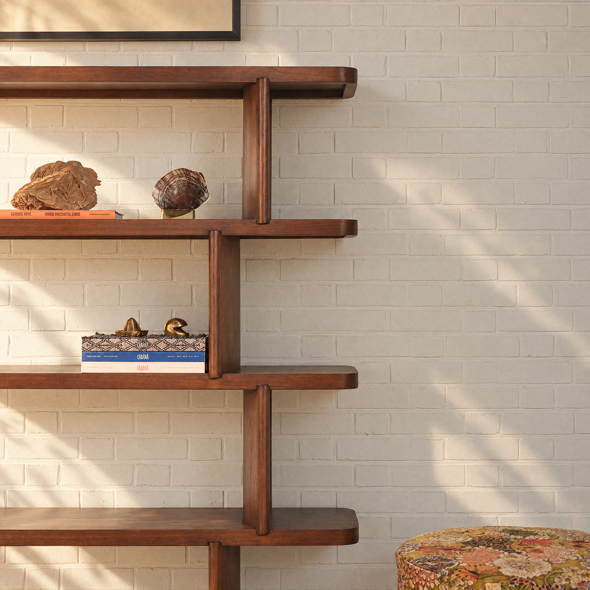 OTTO - Libreria in legno di mindi marrone, 160 cm