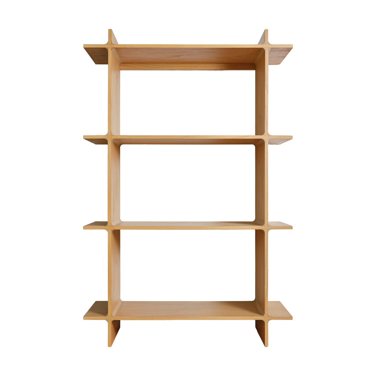 NOAM - Scaffale in legno di mindi naturale, H 175 cm