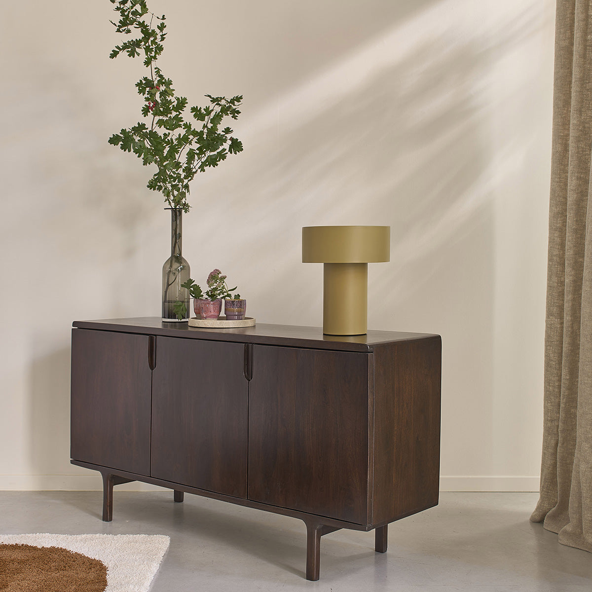 LAZARE - Credenza in legno massello di mango, 150 cm