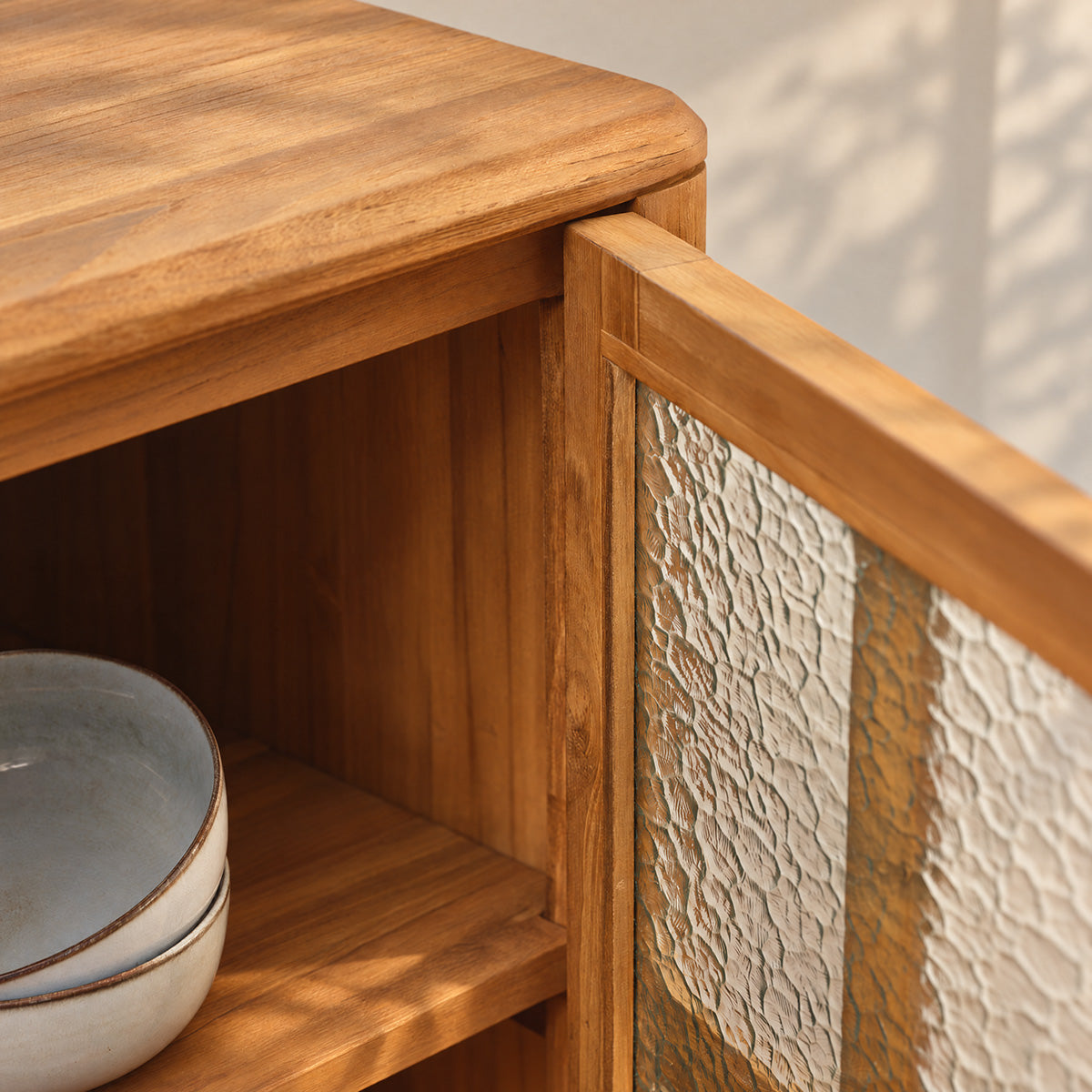 VELDE - Credenza in teak riciclato da 90 cm