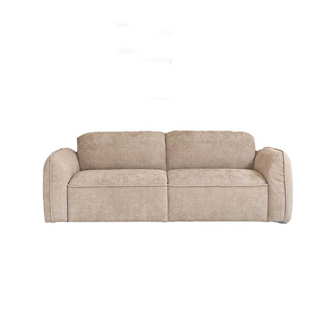 HECTOR - Divano dritto a 3 posti in velluto intrecciato beige