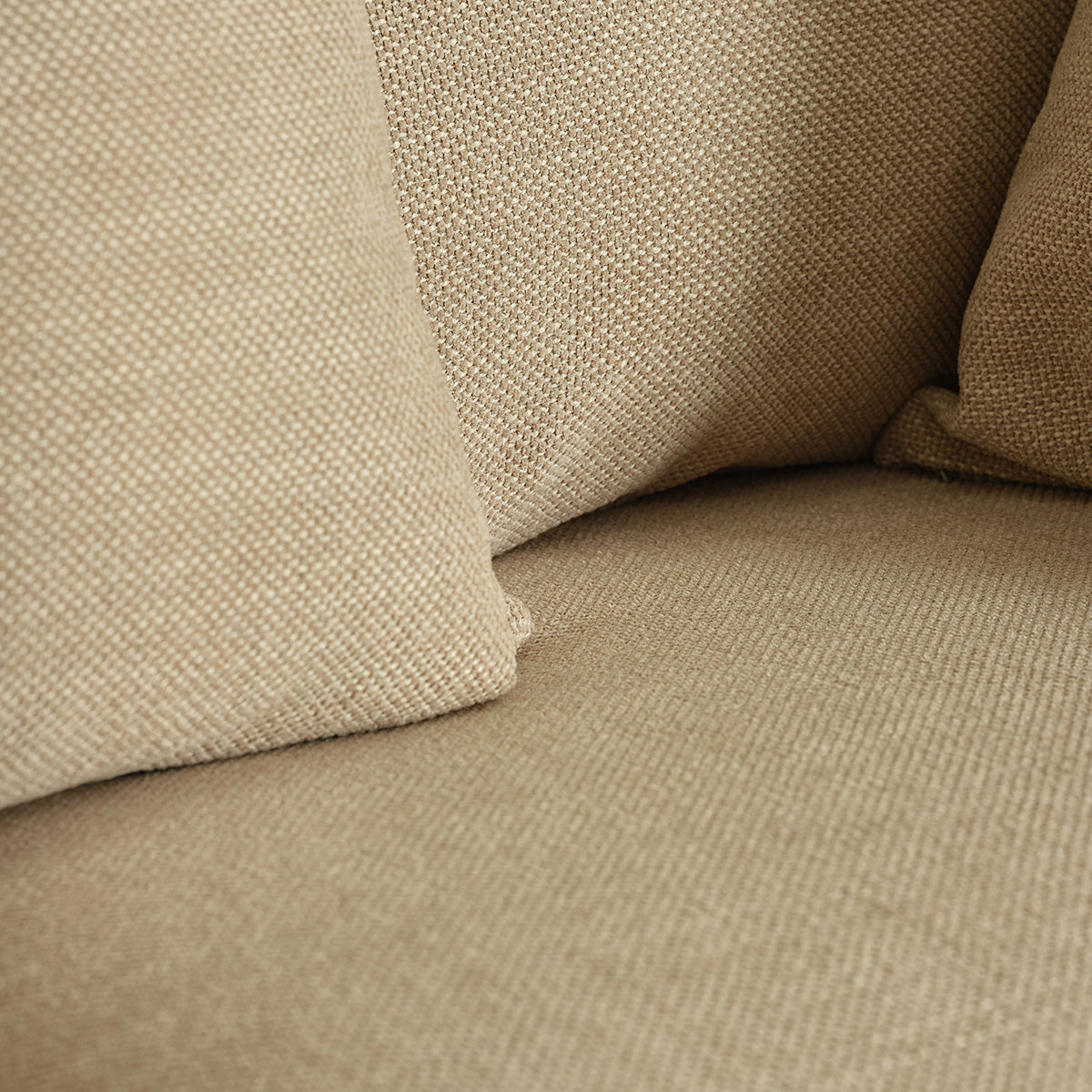 EDMOND - Divano trasformabile a 3 posti in tessuto testurizzato beige melange