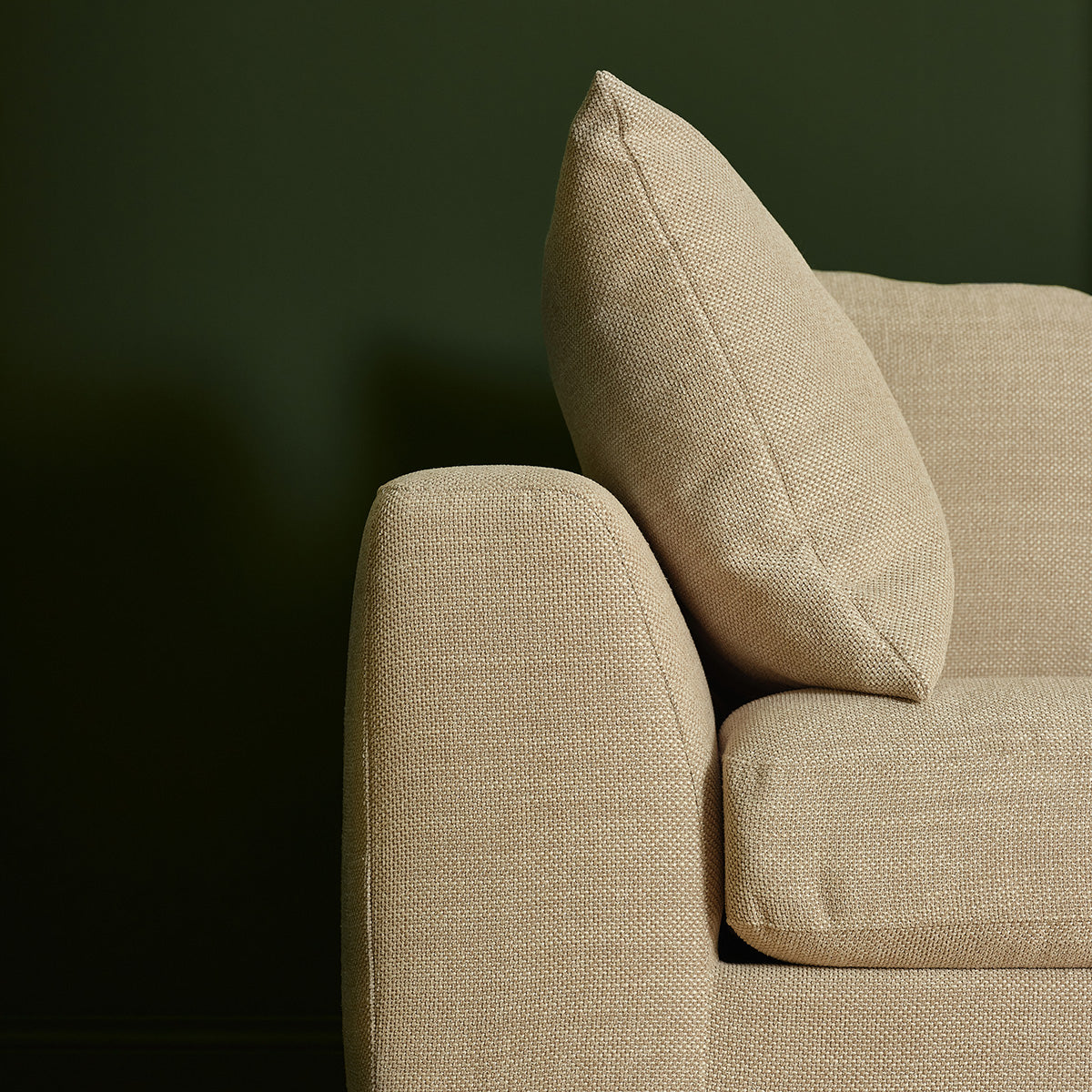 EDMOND - Divano trasformabile a 3 posti in tessuto testurizzato beige melange
