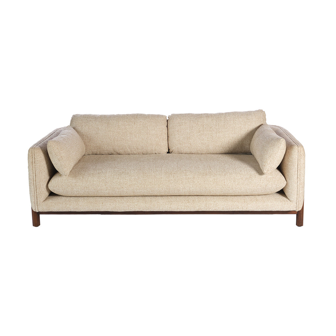 YVES - Divano a 2 posti Mindi in tessuto beige melange