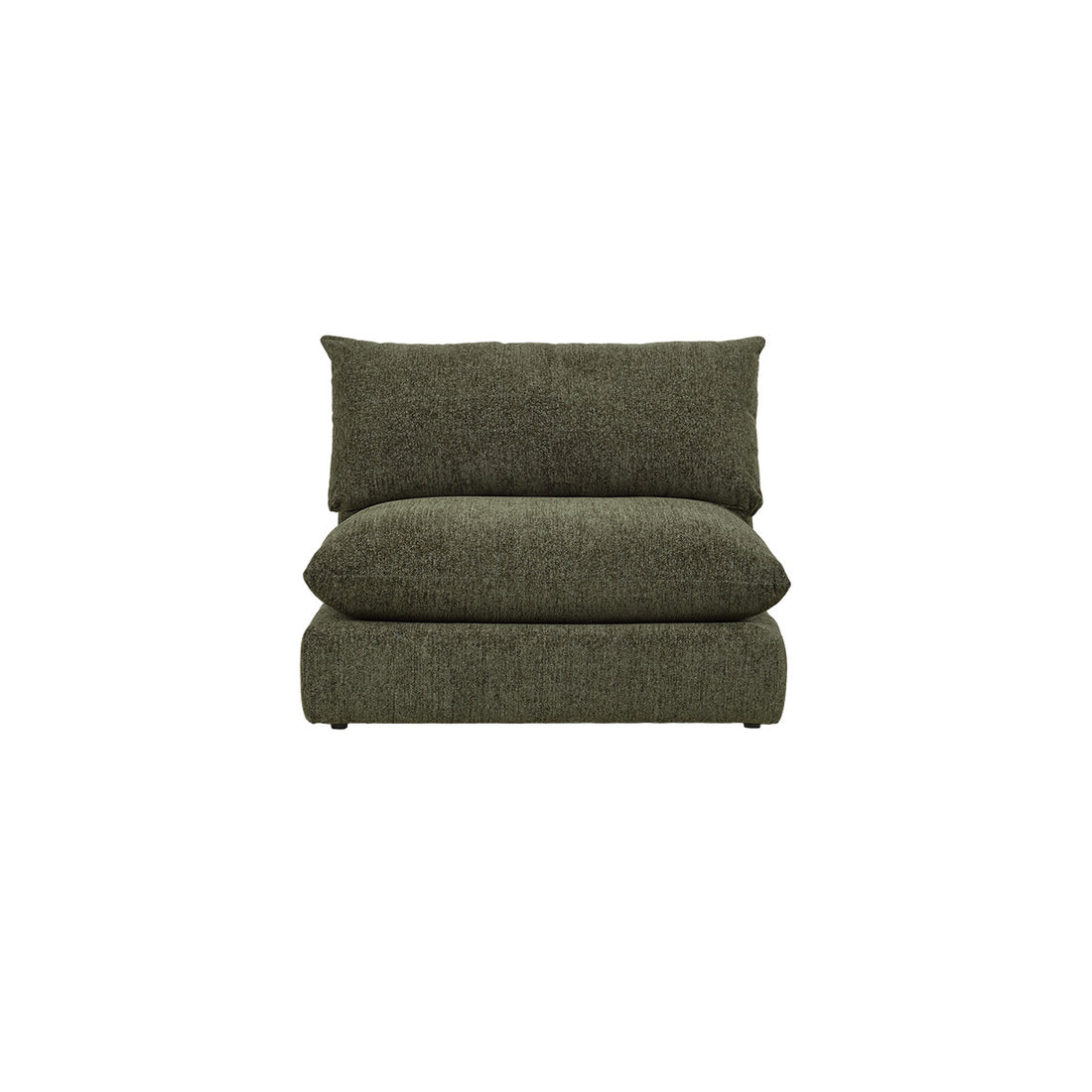 LEOPOLD - Poltrona modulare in ciniglia verde melange