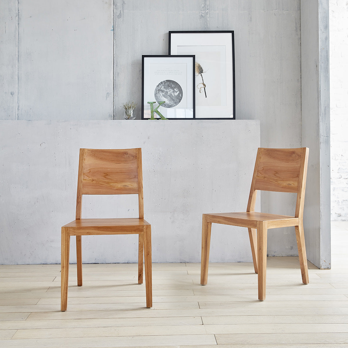 TRISTAN - Set di 2 sedie in teak massello